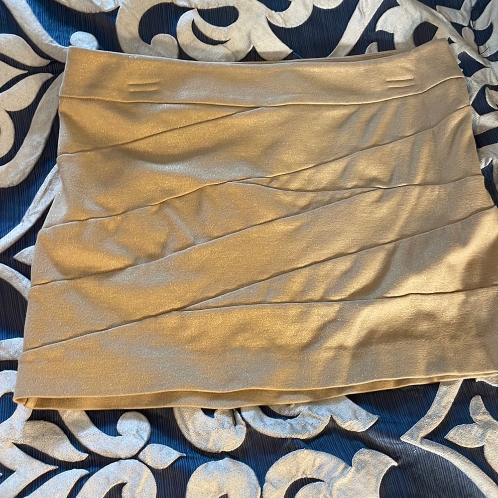 Express spandex gold skirt